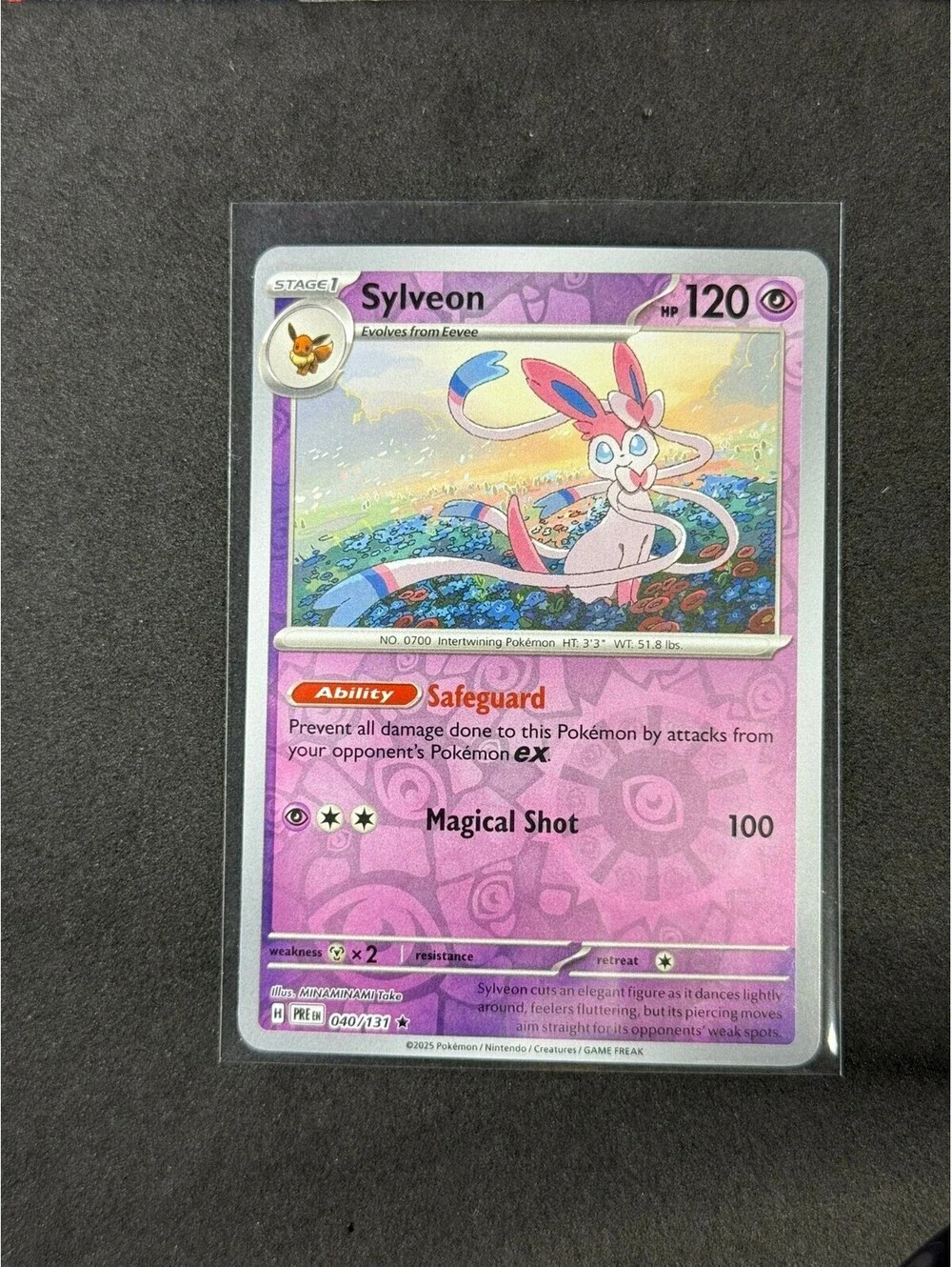 Sylveon Pokémon reverse Holofoil 40/131 Prismatic evolutions